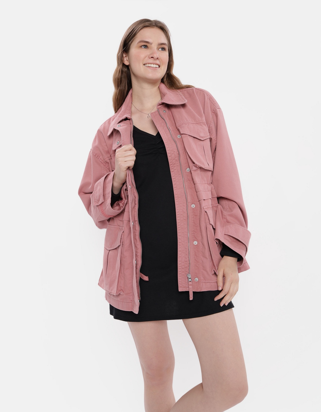 Womens pink 2025 utility jacket