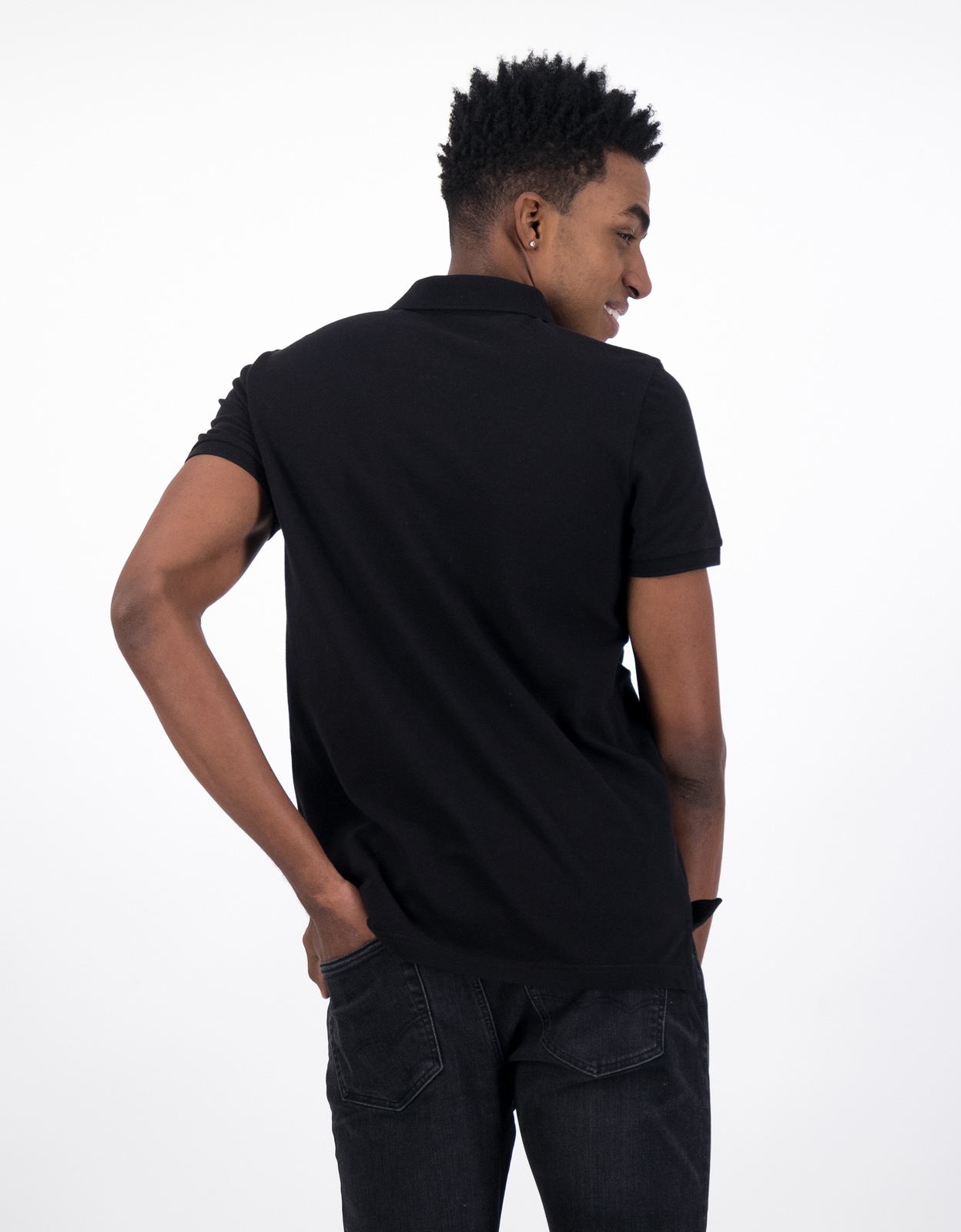 American eagle black polo hotsell