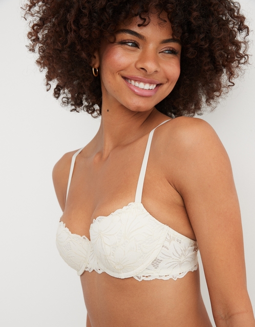 Aerie Real Blossom Lace Wireless Push Up Bra